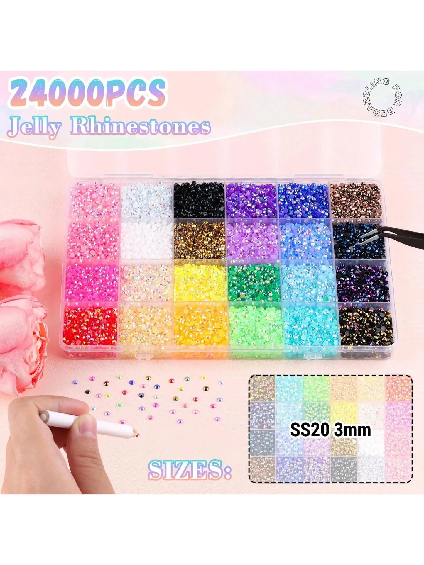 Lunagems™ – 26,000+ Vibrant Resin Rhinestones for Nail Art, Crafts & DIY Designs ⭐️⭐️⭐️⭐️⭐️/4.8