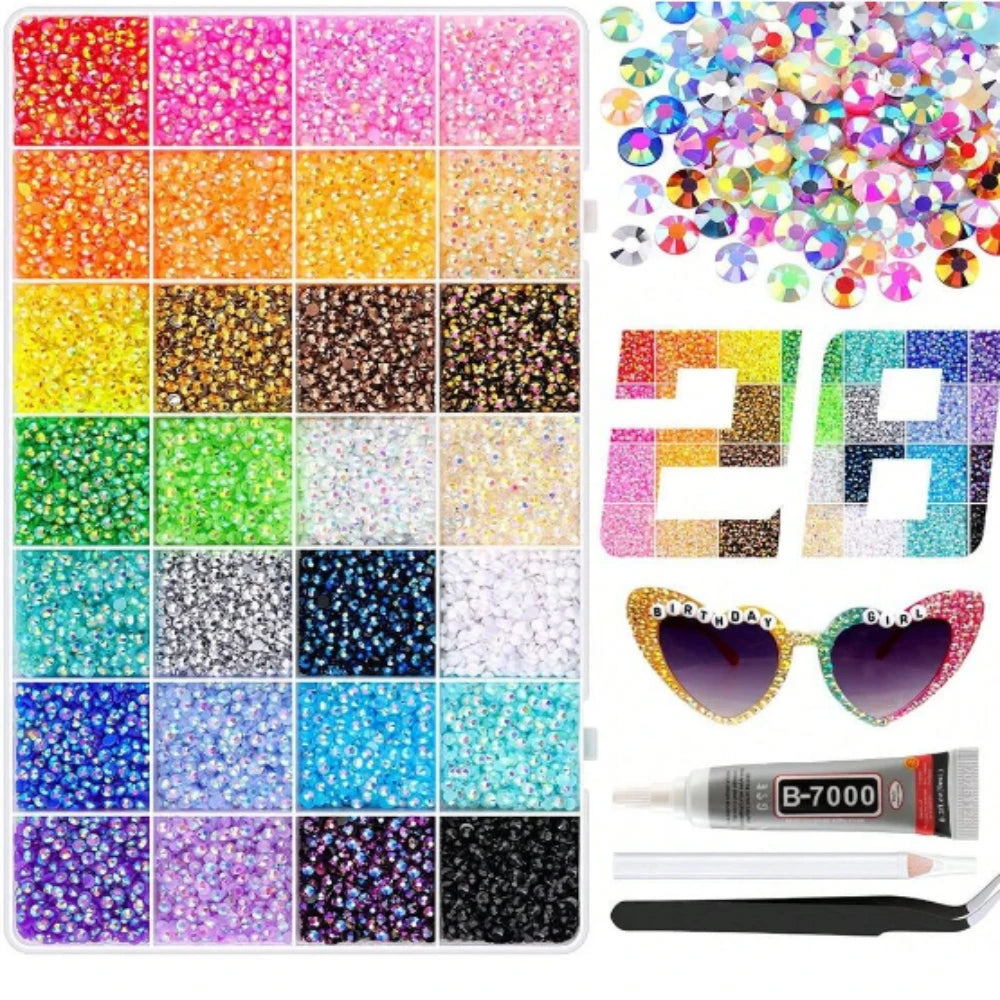 Lunagems™ – 26,000+ Vibrant Resin Rhinestones for Nail Art, Crafts & DIY Designs ⭐️⭐️⭐️⭐️⭐️/4.8
